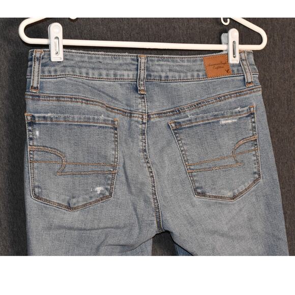 American Eagle Outfitters Jeggings Women's 6 Long Leggings Distressed Jeans - Picture 7 of 12